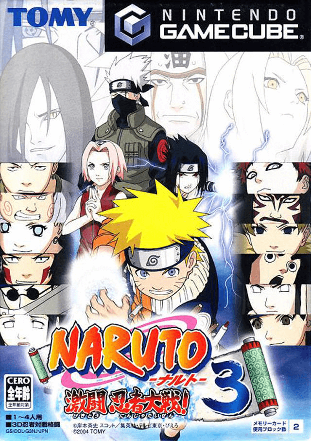 Naruto: Gekito Ninja Taisen 3 box art for Gamecube